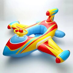 Laste täispuhutav ujumisrõngas „Lennuk“ , sinist värvi hind ja info | Täispuhutavad veemänguasjad ja ujumistarbed | kaup24.ee