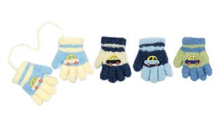 Детские перчатки на веревочке Rak R-091A, разноцветные цена и информация | Зимняя одежда для детей | kaup24.ee