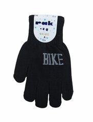 Перчатки для мальчиков Rak R-012 Biker, чёрные цена и информация | Зимняя одежда для детей | kaup24.ee