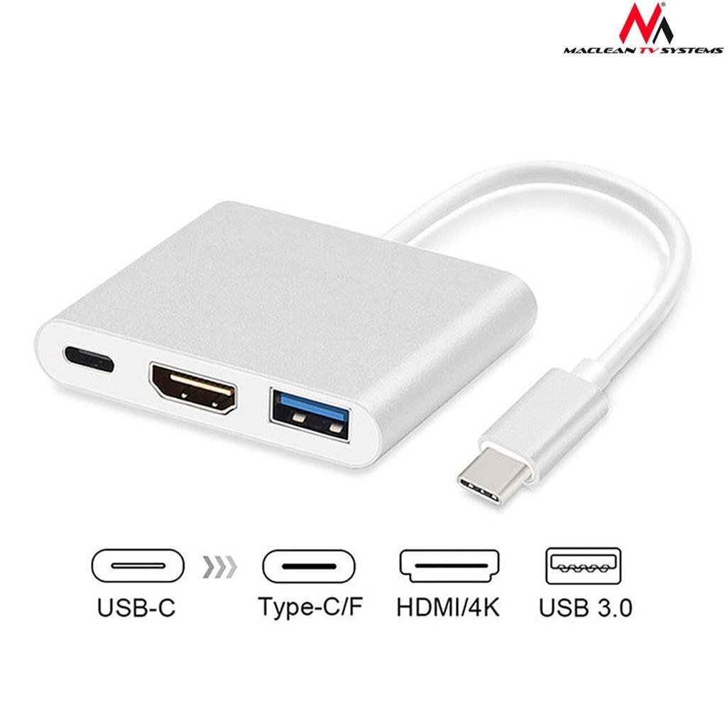 Adapter Maclean MCTV-840, Type-C-HDMI hind ja info | USB jagajad, adapterid | kaup24.ee