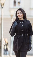 Пальто с рукавами ¾, черный цена и информация | Женские пальто | kaup24.ee