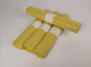 Желтые пакеты 54 х 90 мм «узкие длинные», HDPE 18,25 мкм, 60 л, 40 шт. цена и информация | Мешки для мусора | kaup24.ee