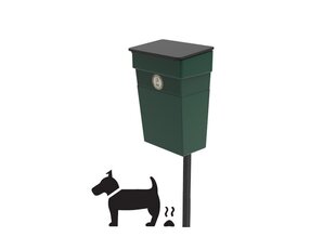 Прямоугольный мусорный бак для собачьих экскрементов, 30 л, зеленый цена и информация | Мусорные баки | kaup24.ee