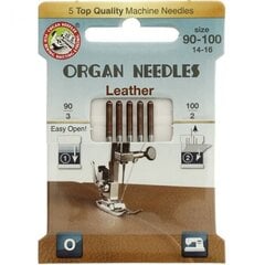 Универсальные иглы для шитья кожы на бытовых машинах Organ Needles, No. 90-100 цена и информация | Швейные машинки | kaup24.ee