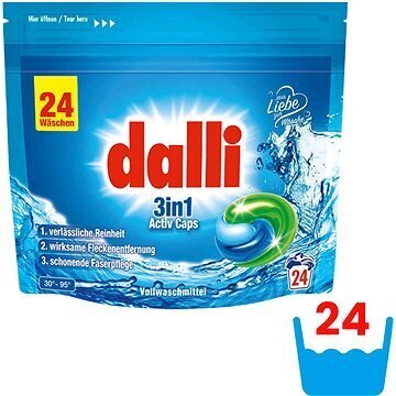 DALLI 3in1 ACTIV CAPS kapslid valge pesu pesemiseks 24 tk. (636 g) цена и информация | Pesuvahendid | kaup24.ee