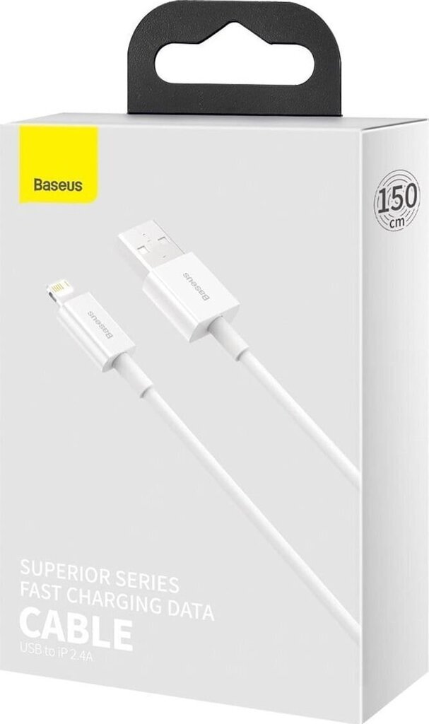 Telefonikaabel Baseus Lightning - USB Type A CALYS-B02, 1.5m hind ja info | Mobiiltelefonide kaablid | kaup24.ee