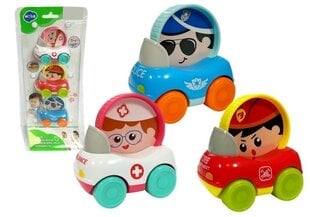 Mänguautode komplekt Politsei, tuletõrje, kiirabi hind ja info | Poiste mänguasjad | kaup24.ee