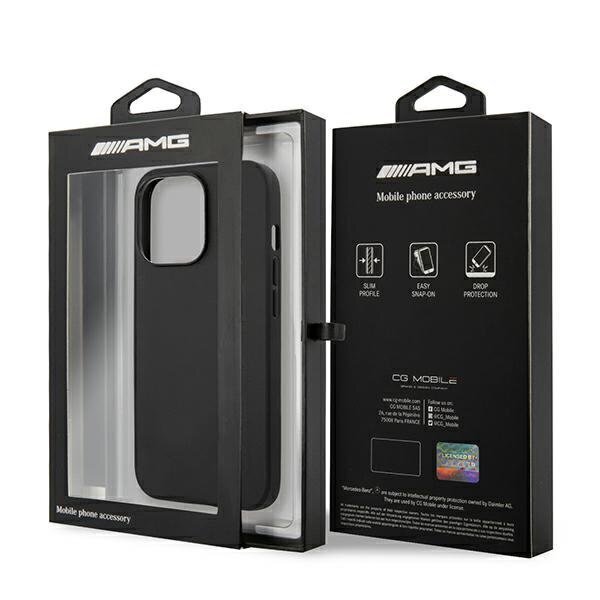 AMG AMHCP13XDOLBK Leather Back Case, telefonile Apple iPhone 13 Pro Max, must цена и информация | Telefoni kaaned, ümbrised | kaup24.ee