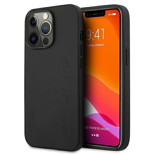 AMG AMHCP13XDOLBK Leather Back Case, telefonile Apple iPhone 13 Pro Max, must цена и информация | Telefoni kaaned, ümbrised | kaup24.ee