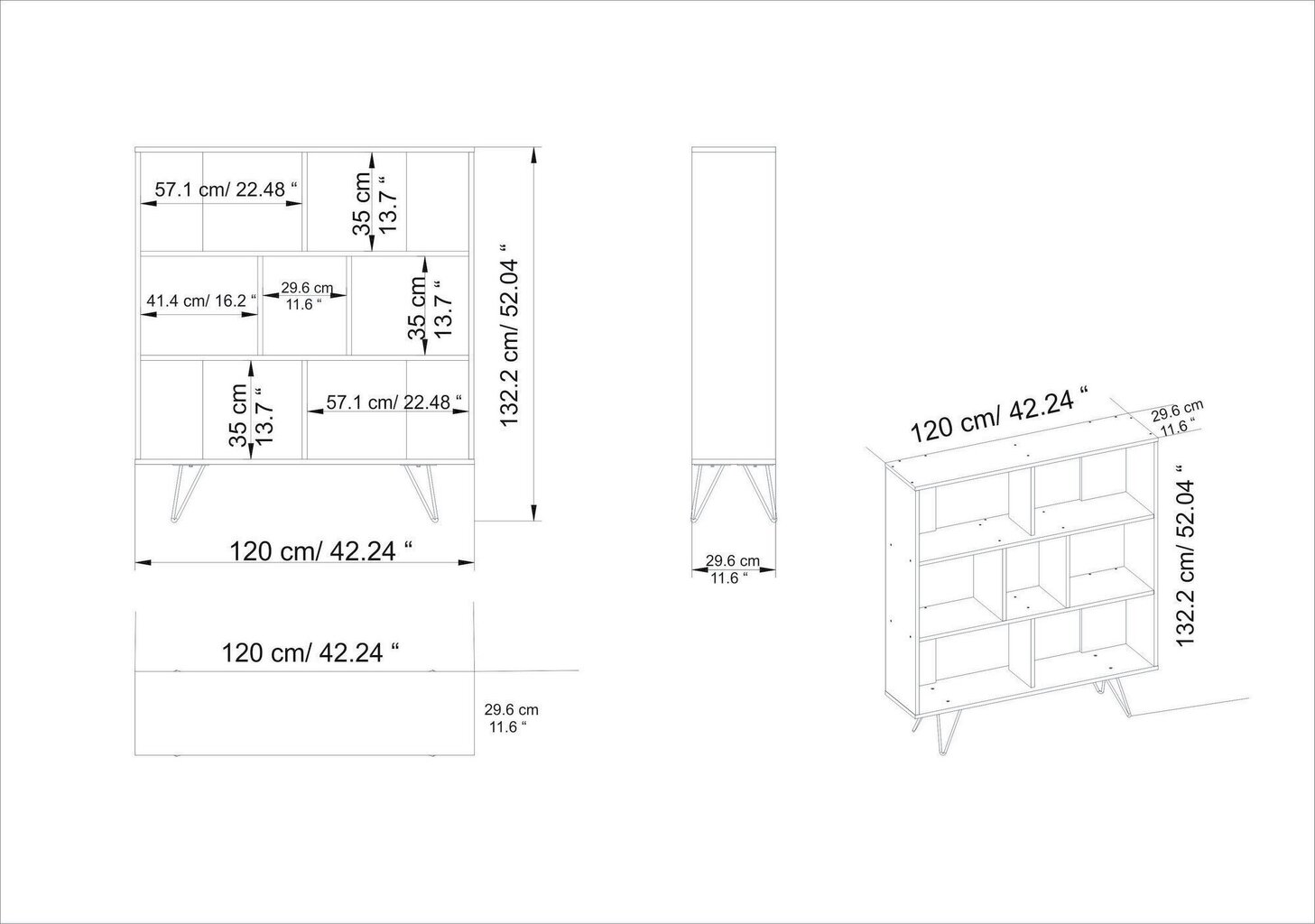 Riiul Kalune Design Mistico, valge hind ja info | Riiulid | kaup24.ee