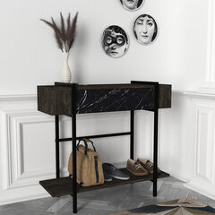 Консоль Kalune Design Lisbon, черная/коричневая цена и информация | Столы-консоли | kaup24.ee