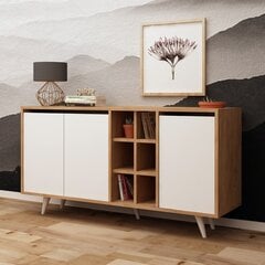 Комод Kalune Design 845, коричневый/белый цена и информация | Комоды | kaup24.ee