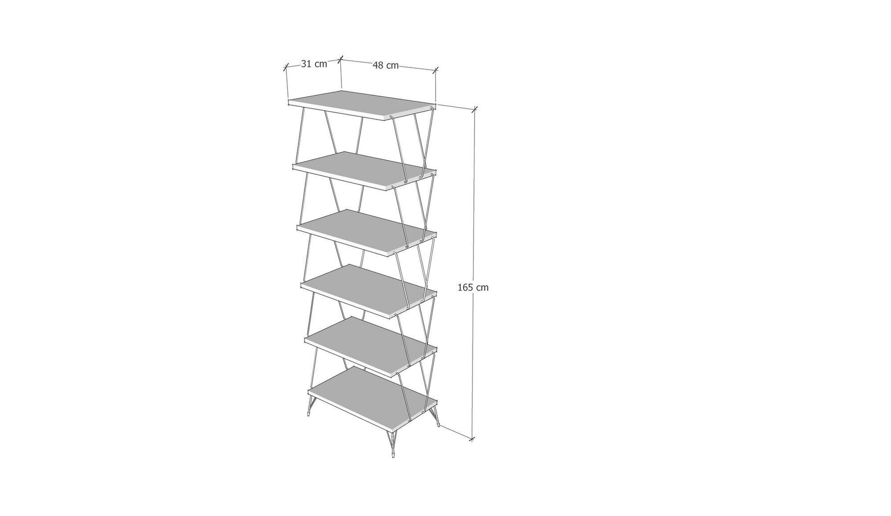 Riiul Kalune Design Balaban, must цена и информация | Riiulid | kaup24.ee