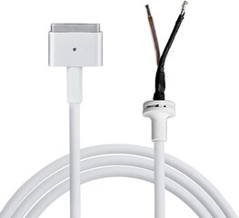 Кабель питания Apple Magsafe 2 DC для Mcbook AIR/PRO, Т-образный, 1,7 м, белый цена и информация | PowerMax Телевизоры и аксессуары | kaup24.ee