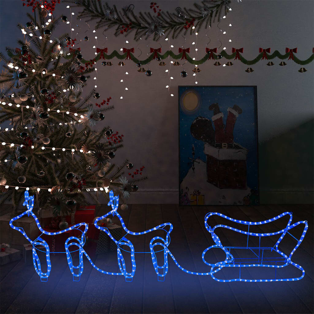 Jõulukaunistused hirved ja kelk, 576 LED valgustid цена и информация | Jõulukaunistused | kaup24.ee