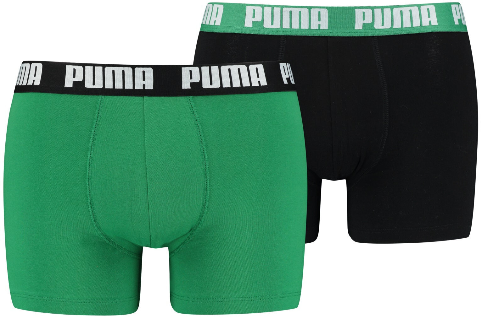 Puma Trikotaažist Alusriided Basic Boxer Green Black 906823 34/L цена и информация | Meeste aluspesu | kaup24.ee
