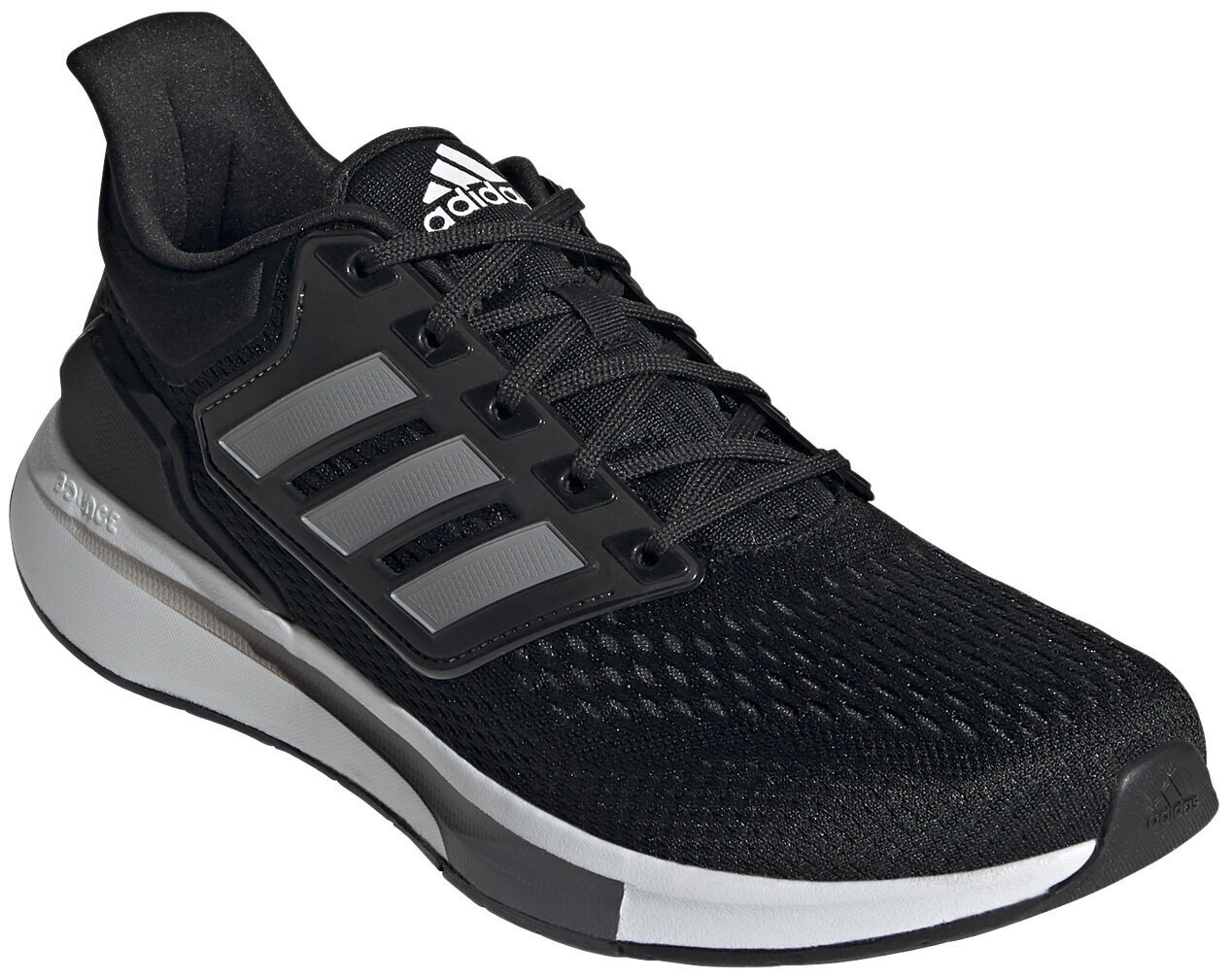 Spordijalatsid meestele Adidas Eq21 Run Black H00512, must цена и информация | Spordi- ja vabaajajalatsid meestele | kaup24.ee