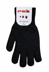 Перчатки унисекс для сенсорного экрана, с прорезиненными ладонями Rak R-150A, черные цена и информация | Мужские шарфы, шапки, перчатки | kaup24.ee
