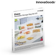 TOIDUAINETE SÄILITAMISE TAASKASUTATAVATE KOTTIDE KOMPLEKT FRECO INNOVAGOODS 10 TÜKID, OSAD цена и информация | Посуда для хранения еды | kaup24.ee