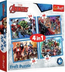 4 pusle komplekt "Avengers" Trefl hind ja info | Pusled | kaup24.ee