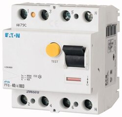 Автоматический выключатель утечки тока - реле Eaton PF6-25 / 4/003-DE 41224 цена и информация | Выключатели, розетки | kaup24.ee