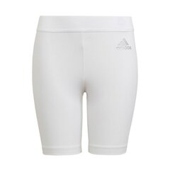 Laste lühikesed termopüksid Adidas Techfit Tights Jr H23163, valged hind ja info | Laste talveriided | kaup24.ee