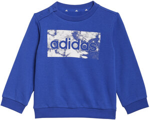 Cпортивный костюм Adidas I Lin Ft Jog Black Blue GS4280/98 цена и информация | Свитеры, жилетки, пиджаки для мальчиков | kaup24.ee