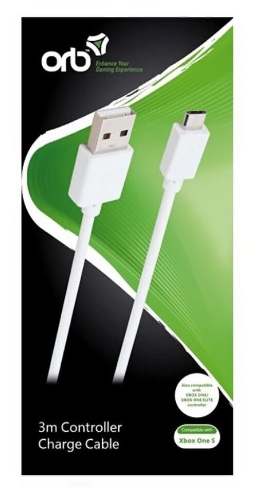 ORB Charge Cable - White, 3m (Xbox One) цена и информация | Kaablid ja juhtmed | kaup24.ee