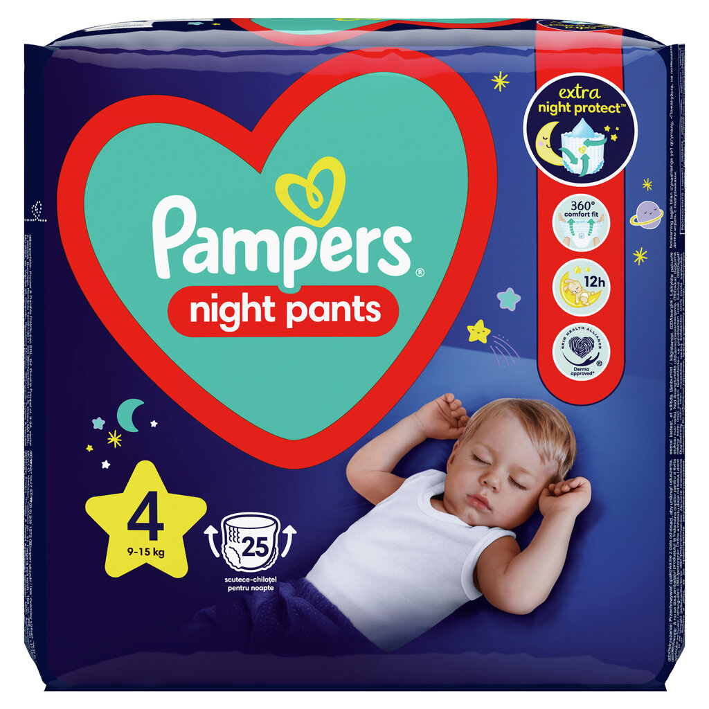 Püksmähkmed Pampers Night Pants VP S4 25 tk hind ja info | Mähkmed | kaup24.ee