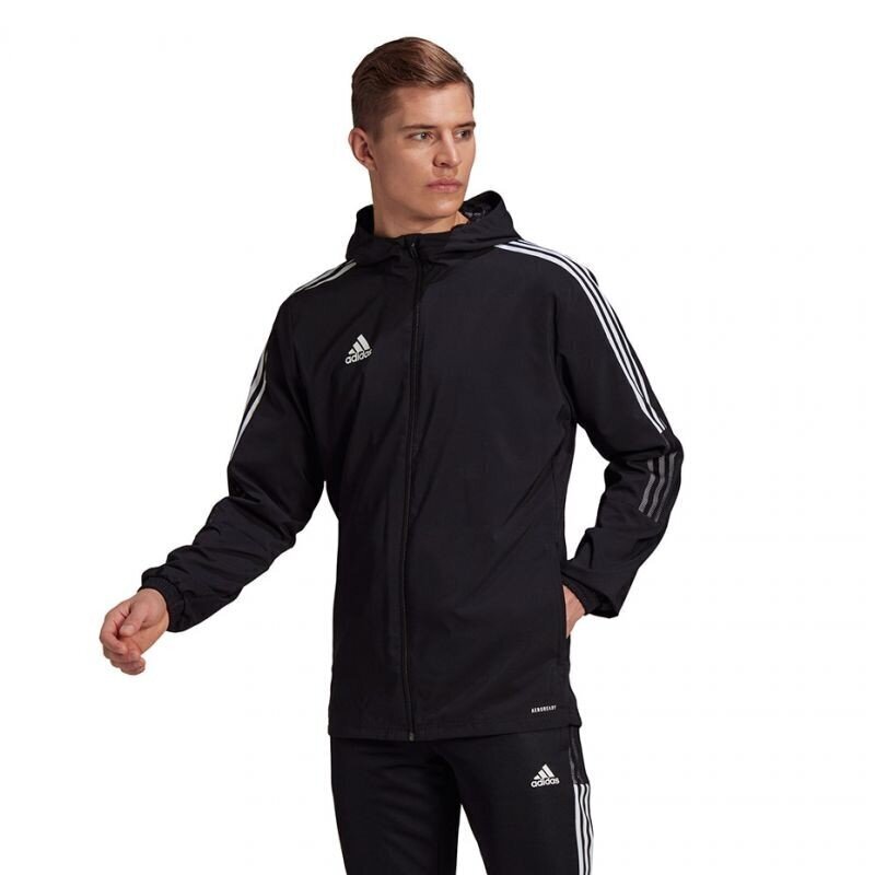 Meeste dressipluus Adidas Tiro 21 Windbreaker M GP4967, must hind ja info | Meeste spordiriided | kaup24.ee