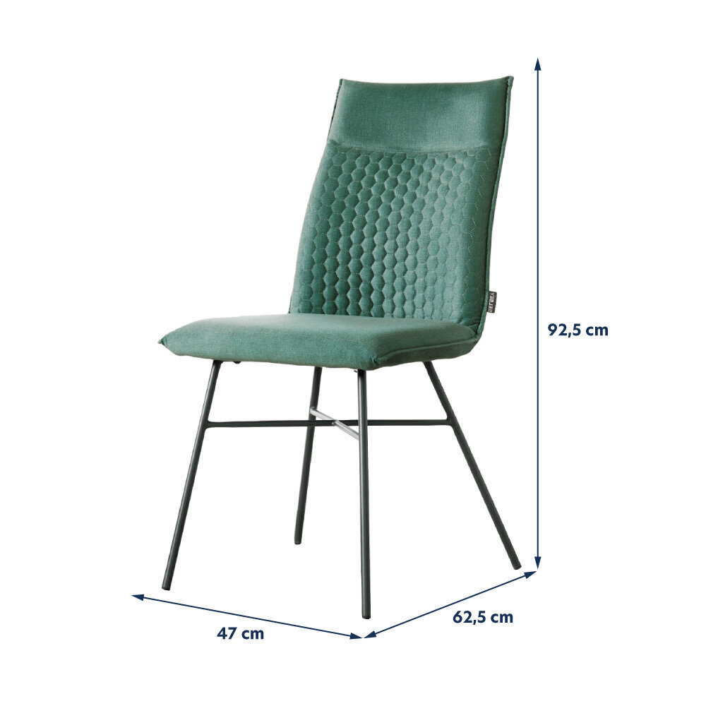 2-tooli komplekt Selsey Carlyn, roheline hind ja info | Söögilaua toolid, köögitoolid | kaup24.ee