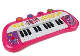 Laste klaver, 24 klahvi, roosa hind ja info | Arendavad mänguasjad | kaup24.ee