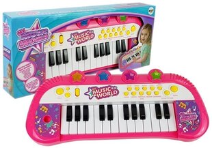 Laste klaver, 24 klahvi, roosa hind ja info | Arendavad mänguasjad | kaup24.ee