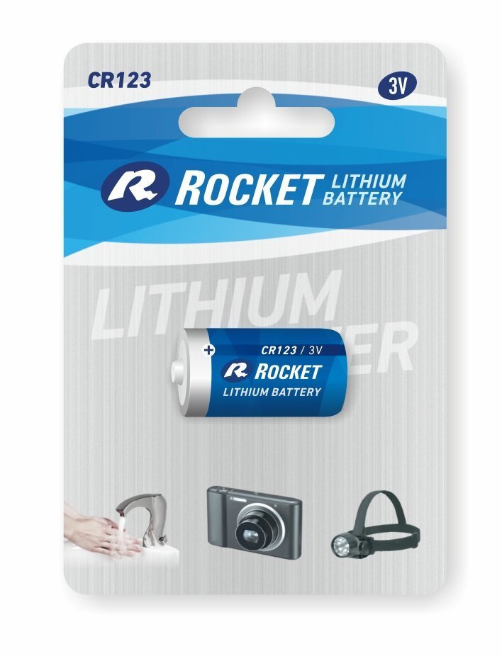 Patarei Rocket Lithium CR123, 1 tk hind ja info | Patareid | kaup24.ee