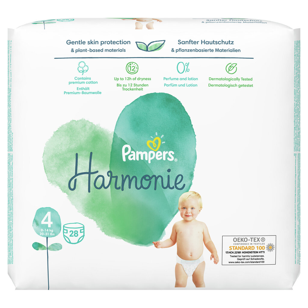 Mähkmed Pampers Harmonie VP S4, 28 tk hind ja info | Mähkmed | kaup24.ee