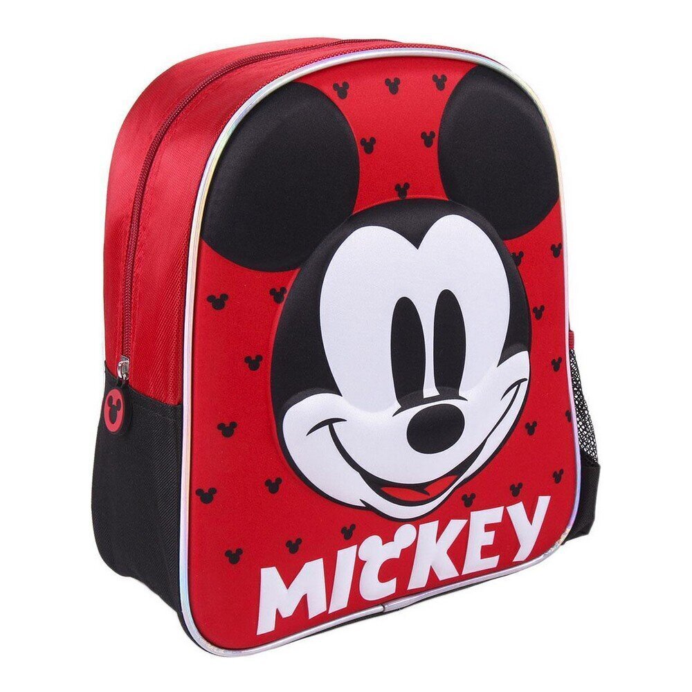 Koolikott Mickey Mouse, punane, 25 x 31 x 10 cm hind ja info | Koolikotid, sussikotid | kaup24.ee