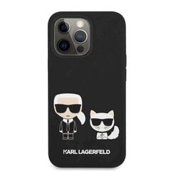 KLHCP13XSSKCK Karl Lagerfeld and Choupette Liquid Silicone Case for iPhone 13 Pro Max Black hind ja info | Telefoni kaaned, ümbrised | kaup24.ee