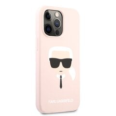 KLHCP13LSLKHP Karl Lagerfeld Liquid Silicone Karl Head Case for iPhone 13 Pro Light Pink hind ja info | Telefoni kaaned, ümbrised | kaup24.ee