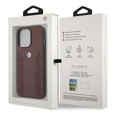 Кожаный чехол BMW BMHCP13SRSPPR Back Case для Apple iPhone 13 Mini, кpacный цена и информация | Чехлы для телефонов | kaup24.ee