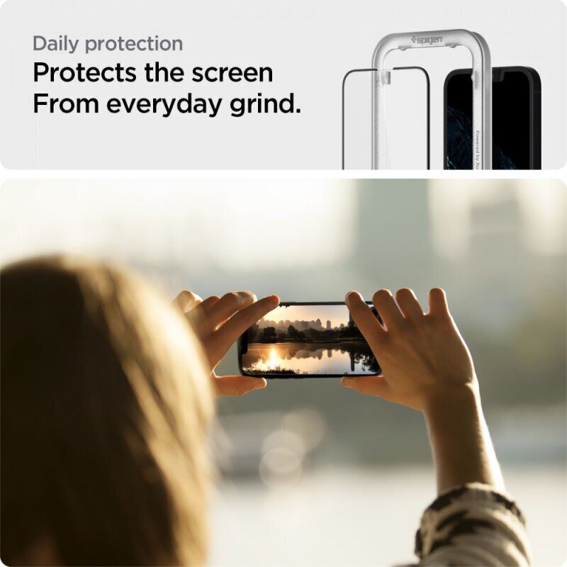 Spigen ALM Glass FC 2 tk. ekraanikaitse iPhone 13 ja 13 Pro jaoks hind ja info | Ekraani kaitsekiled | kaup24.ee