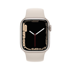Умные часы Apple Watch Series 7 (GPS, 41 мм), Starlight Aluminium Case with Starlight Sport Band цена и информация | Смарт-часы (smartwatch) | kaup24.ee
