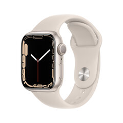 Умные часы Apple Watch Series 7 (GPS, 41 мм), Starlight Aluminium Case with Starlight Sport Band цена и информация | Смарт-часы (smartwatch) | kaup24.ee