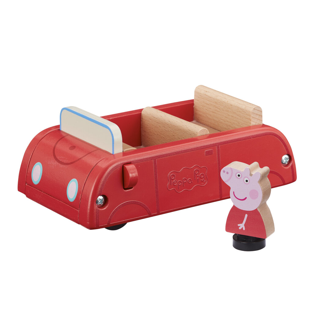 Puidust mänguauto Põrsas Peppa (Peppa Pig) цена и информация | Imikute mänguasjad | kaup24.ee