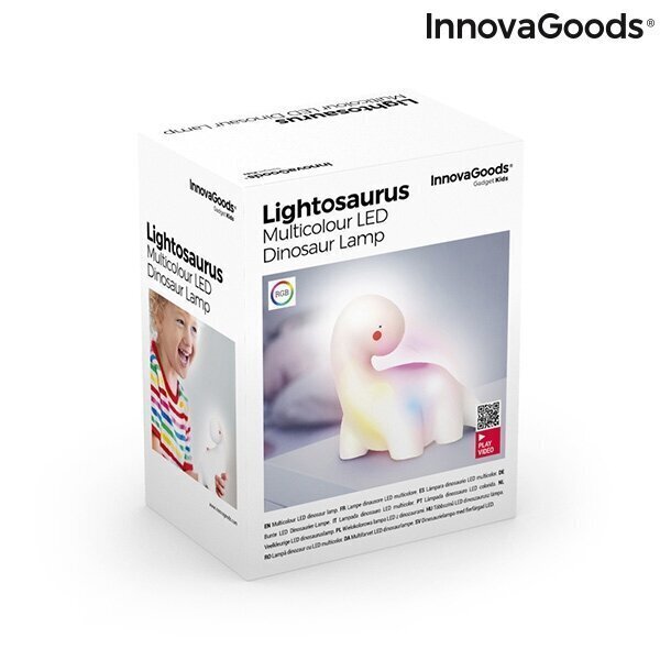 MITMEVÄRVILINE LED-LAMP DINOSAURUS LIGHTOSAURUS INNOVAGOODS цена и информация | Laualambid | kaup24.ee