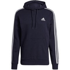 Спортивный джемпер для мужчин Adidas Essentials Толстовка с капюшоном M GK9073 из флиса с 3 полосками, синий цена и информация | Мужская спортивная одежда | kaup24.ee