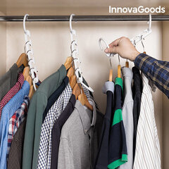 Oрганайзер для плечиков на 40 предметов одежды InnovaGoods Home Organize (24 предмета) цена и информация | Вешалки и мешки для одежды | kaup24.ee
