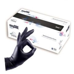 Ühekordsed nitriilkindad Zarys EasyCare Nitrile Black, suurus M, 100 tk цена и информация | Рабочие перчатки | kaup24.ee