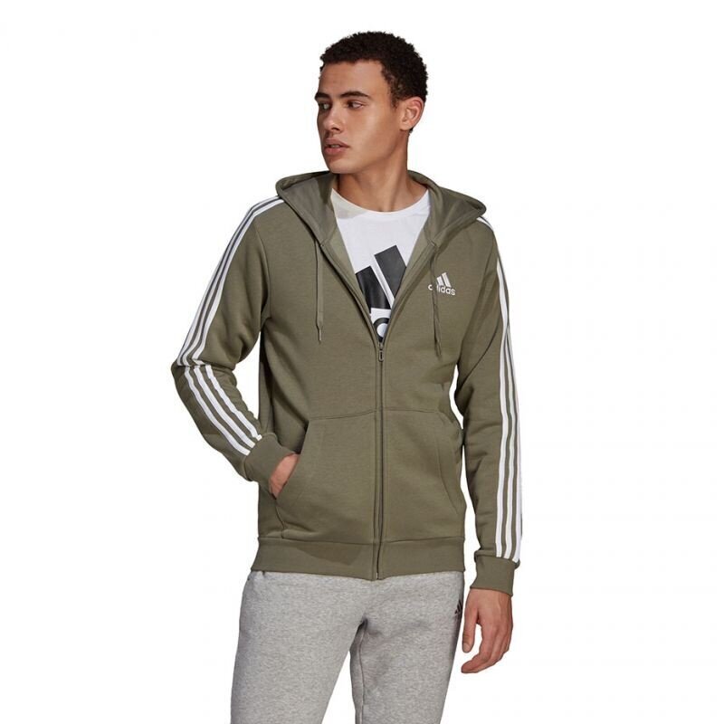 Meeste dressipluus Adidas Essentials Hoodie M GK9052, roheline цена и информация | Meeste pusad | kaup24.ee