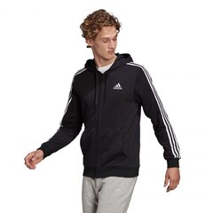 Джемпер для мужчин Adidas Essentials Full-Zip Hoodie M GK9032, черный цена и информация | Мужские толстовки | kaup24.ee