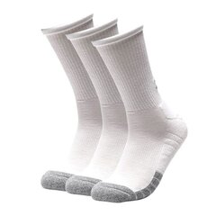 Meeste sokid Under Armor Heatger Crew Socks 1346751-100, valge цена и информация | Мужские носки | kaup24.ee